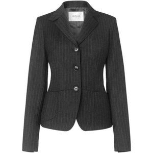 L.K. Bennett Gianna Grey Pinstripe Blazer